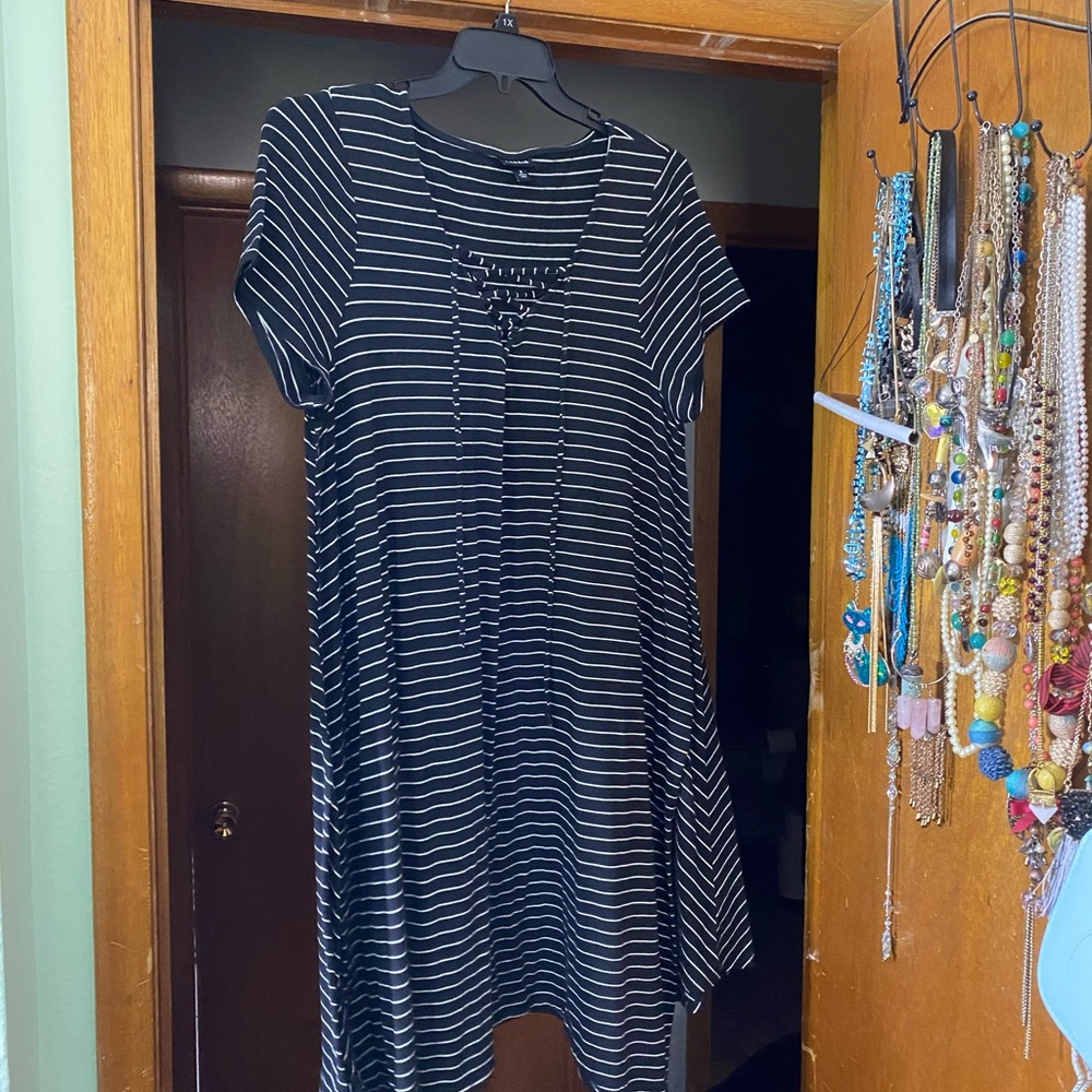 Torrid hanky hem cotton stripped dress